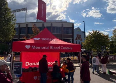 Memorial Blood Centers and Abbott Promote Blood Donation at University of Minnesota Football Game